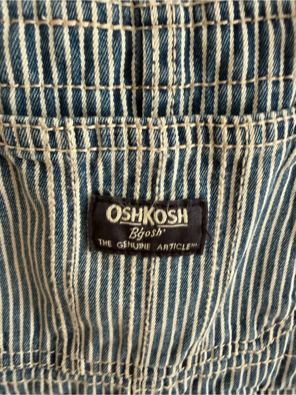 OshKosh B'gosh Blue and White Striped Overalls